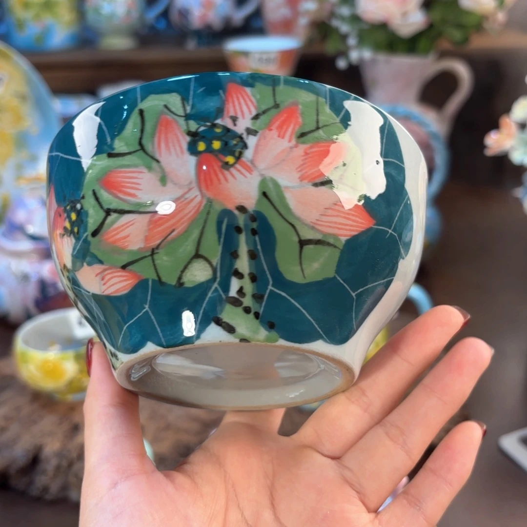 景德镇手绘高温釉下彩陶瓷茶具