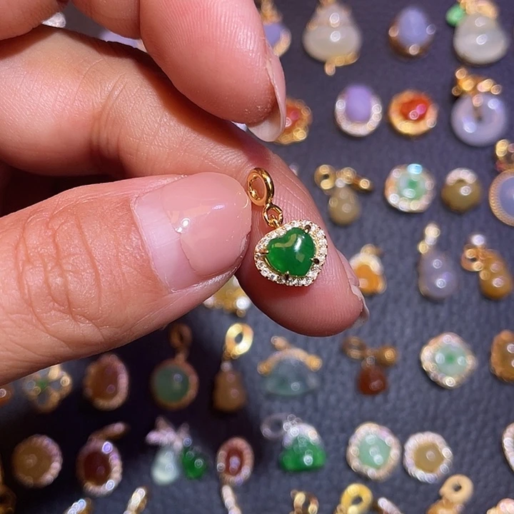 翡翠银S925镶嵌颈饰