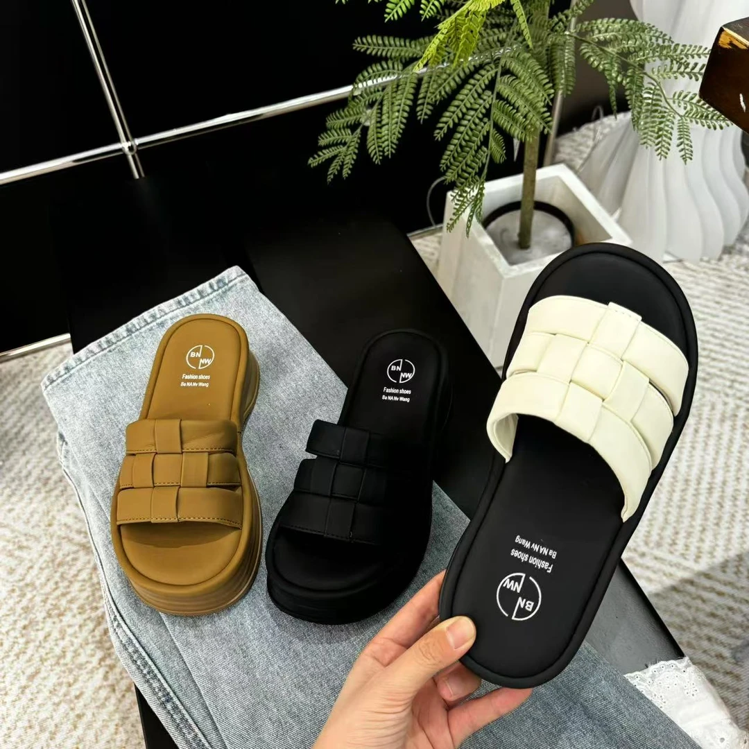 YYX夏季外穿时尚百搭网红配裙子沙滩一字拖鞋 20258X10 XHF 检