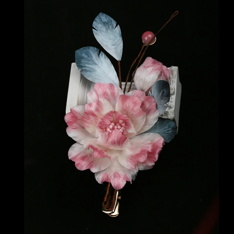 如梦笙嫣 非遗绒花 默认软簪 联系客服加主体3082