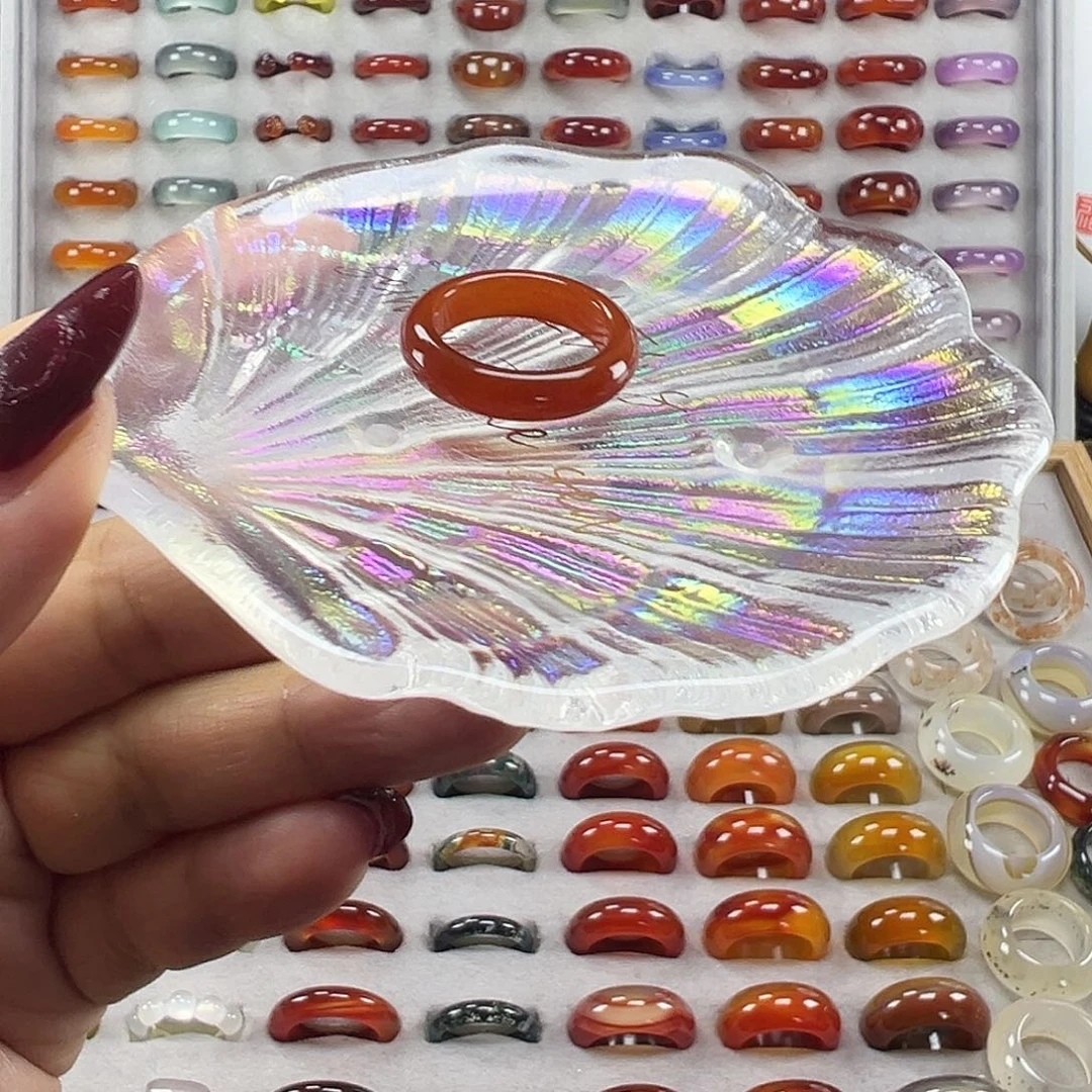 玛瑙/玉髓未镶嵌戒指A1不退换18港17+