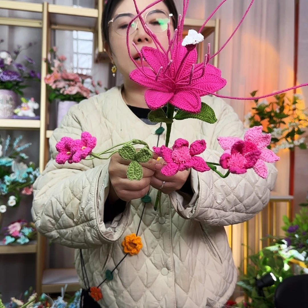 纯手工钩织钩织花束