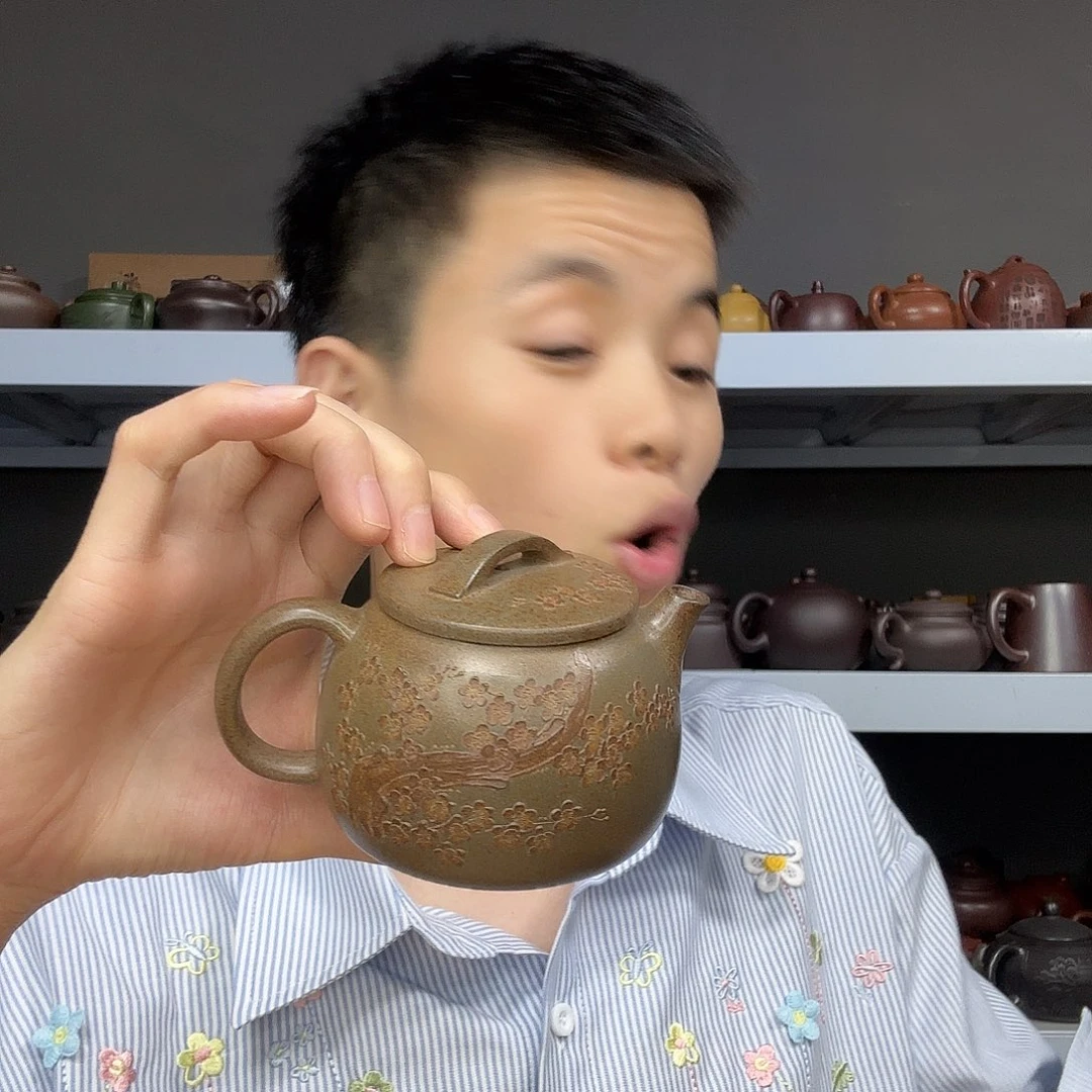 底槽青茶壶民间手艺人全手工制作