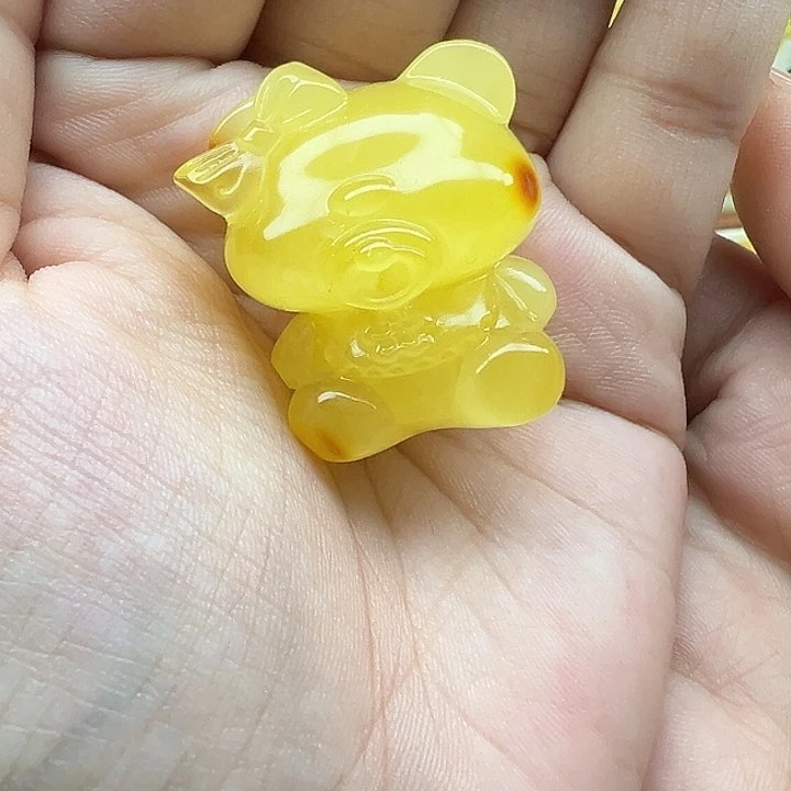 琥珀未镶嵌珠宝奇石打孔不退换