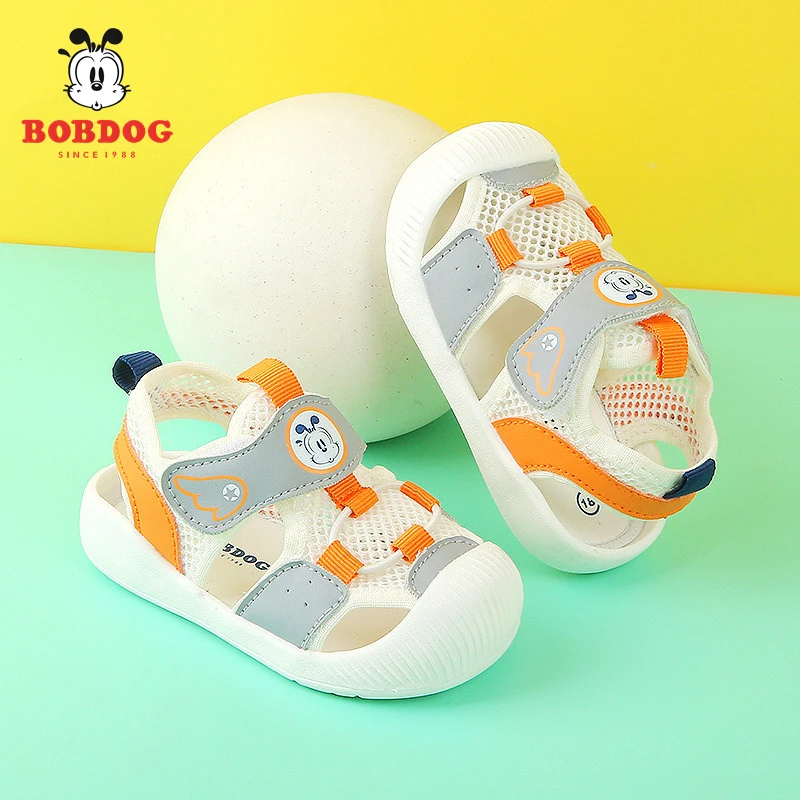 巴布豆宝宝学步鞋夏2025新款1-4岁软底透气防滑男童女童镂空凉鞋