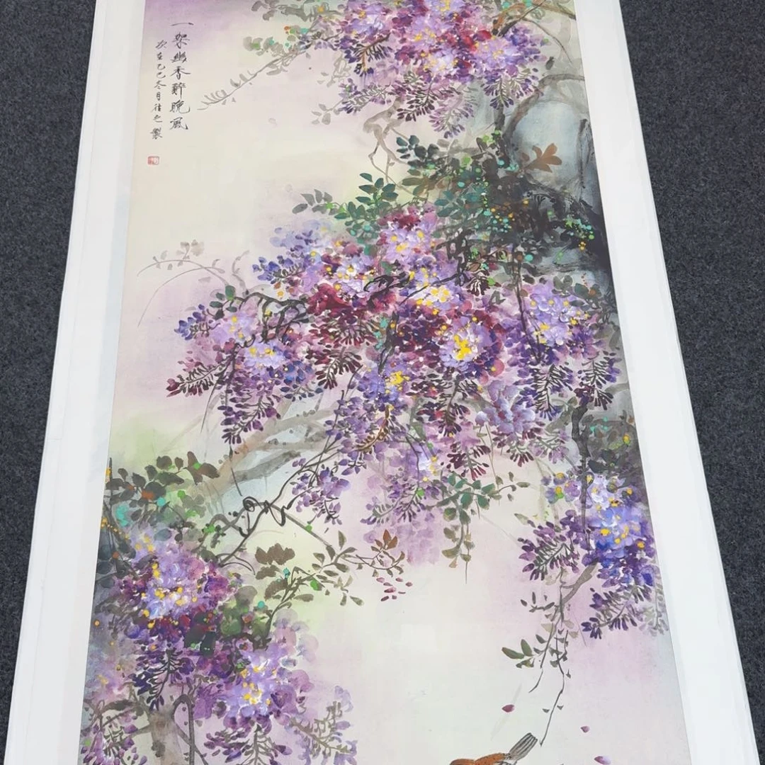 国画纯手绘山水花鸟作品