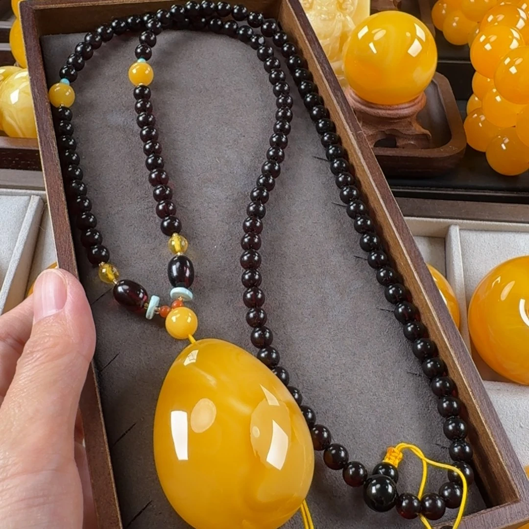 蜜蜡未镶嵌毛衣链