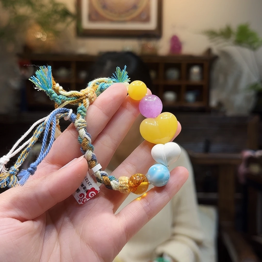 蜜蜡未镶嵌手绳多宝