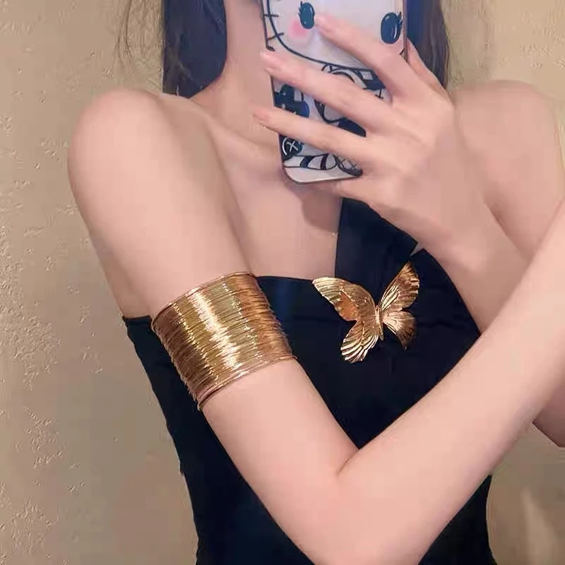 黄铜手镯 复古风叠丝手环宽手镯开口手环个性手环女