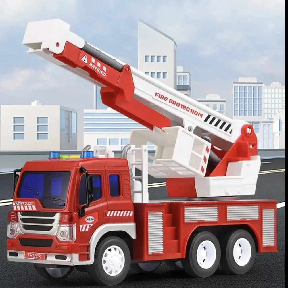 正版文艺车玩消防车高空救援车3到6岁早教玩具儿歌故事古诗男孩