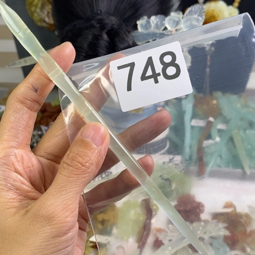 【闪购商品】岫玉发饰未镶嵌白*