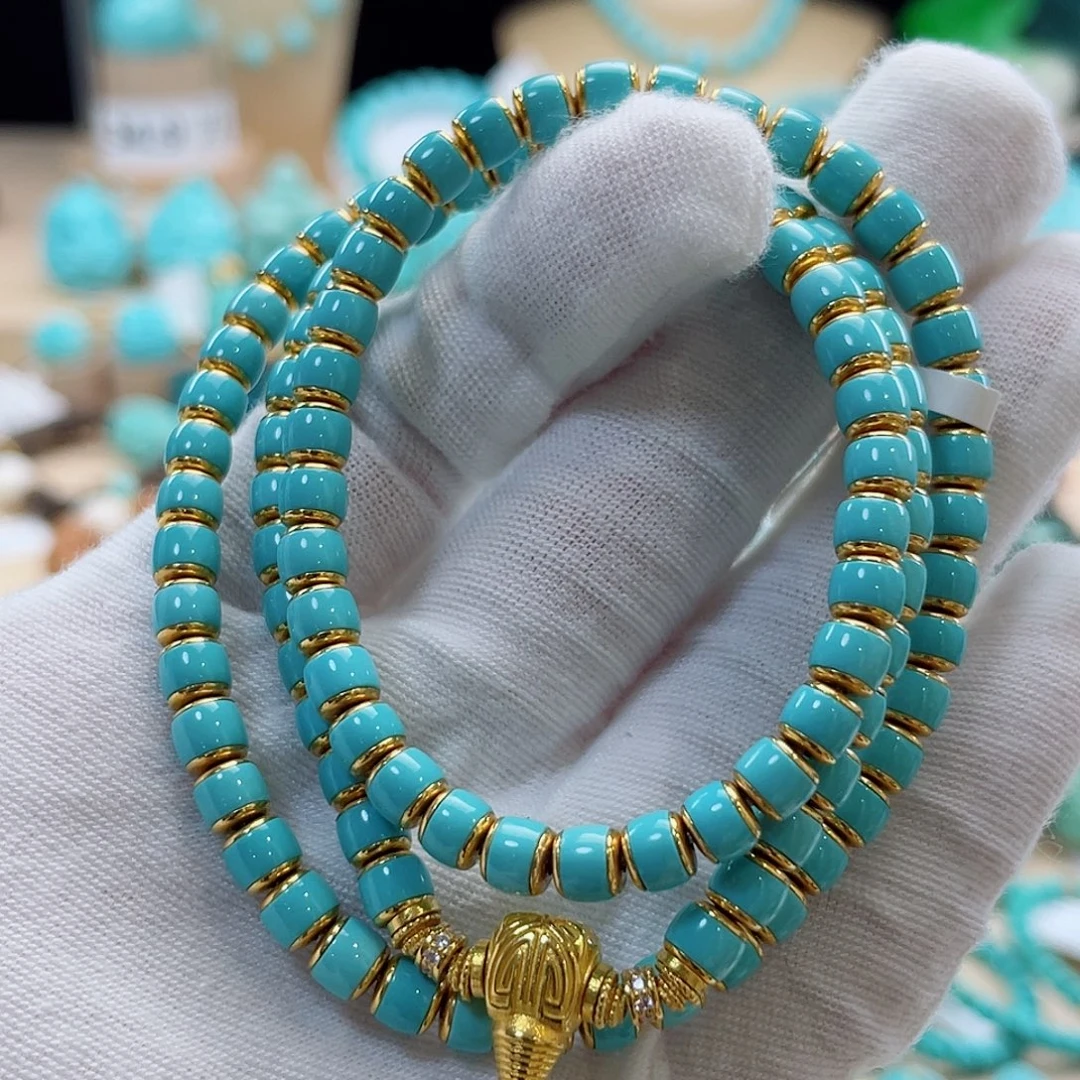 绿松石18K金镶嵌珠宝奇石5