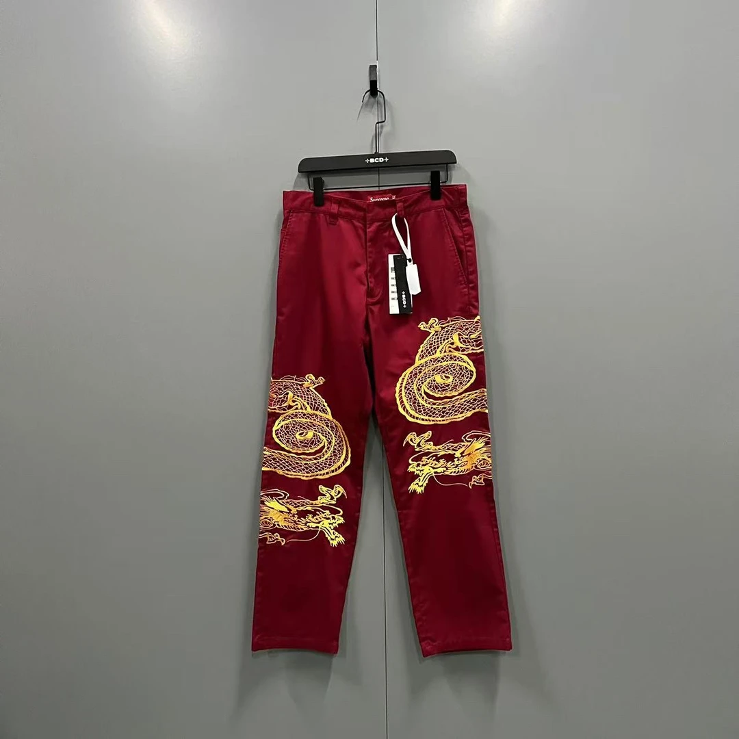 99新 Supreme BC1214 刺绣龙长裤 30码 007927