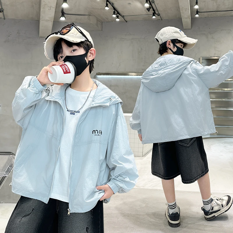 男童防晒衣2025新款夏季冰丝防晒服儿童外套女童凉感皮肤衣户外服