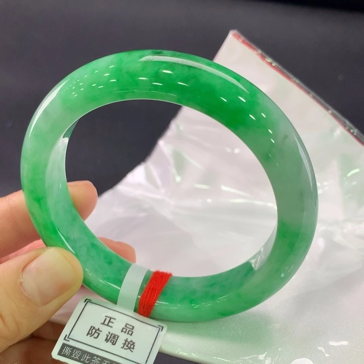 翡翠未镶嵌手镯正圈58-59