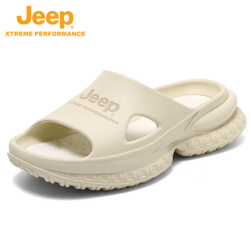 JEEP/吉普 男士潮流凉拖鞋厚底注压鞋一字拖休闲鞋子男款防滑夏季