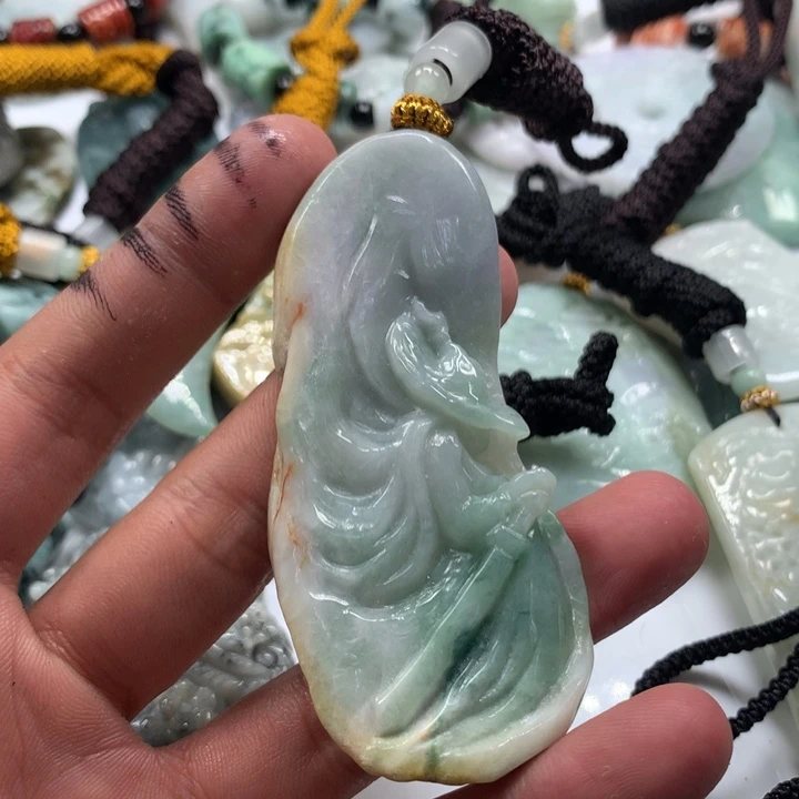 颈饰未镶嵌翡翠保真天然a货翡翠