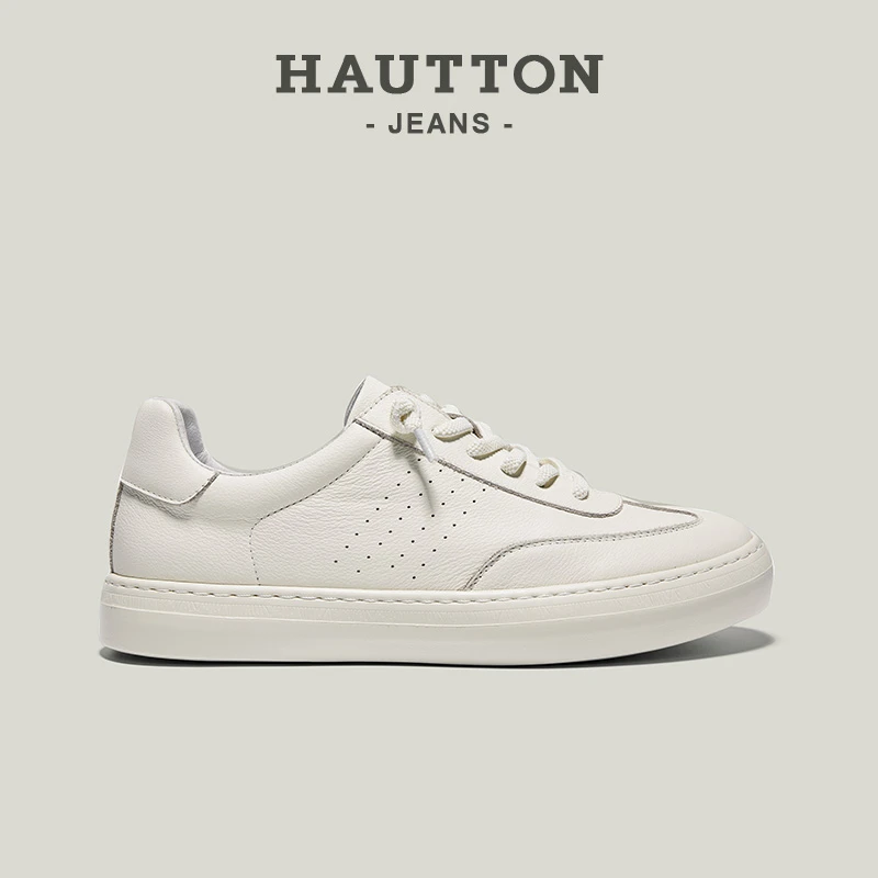 男式轻奢小白鞋商务休闲鞋男士百搭板鞋真皮上班男鞋931XB5490