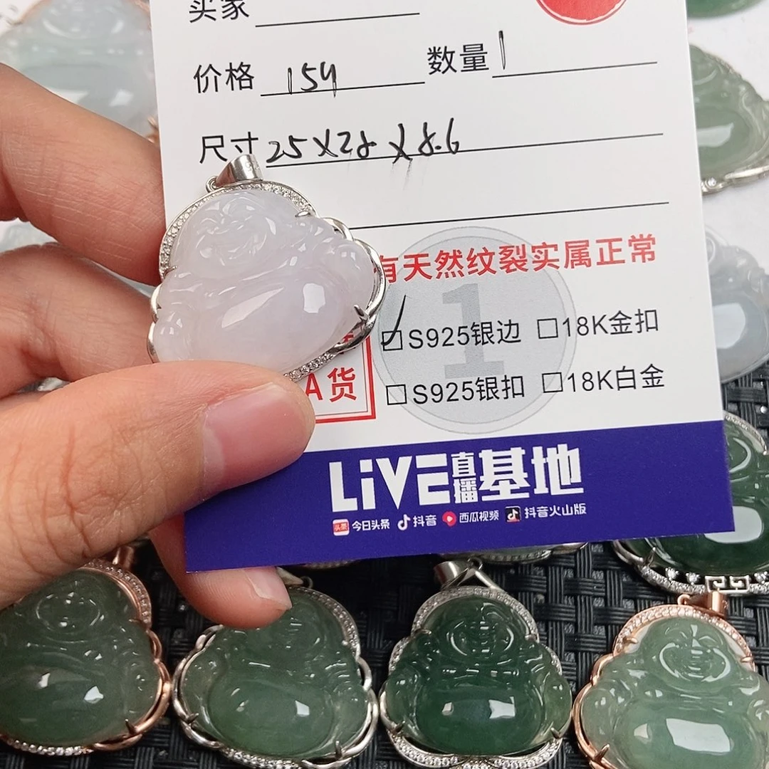 翡翠银S925镶嵌颈饰