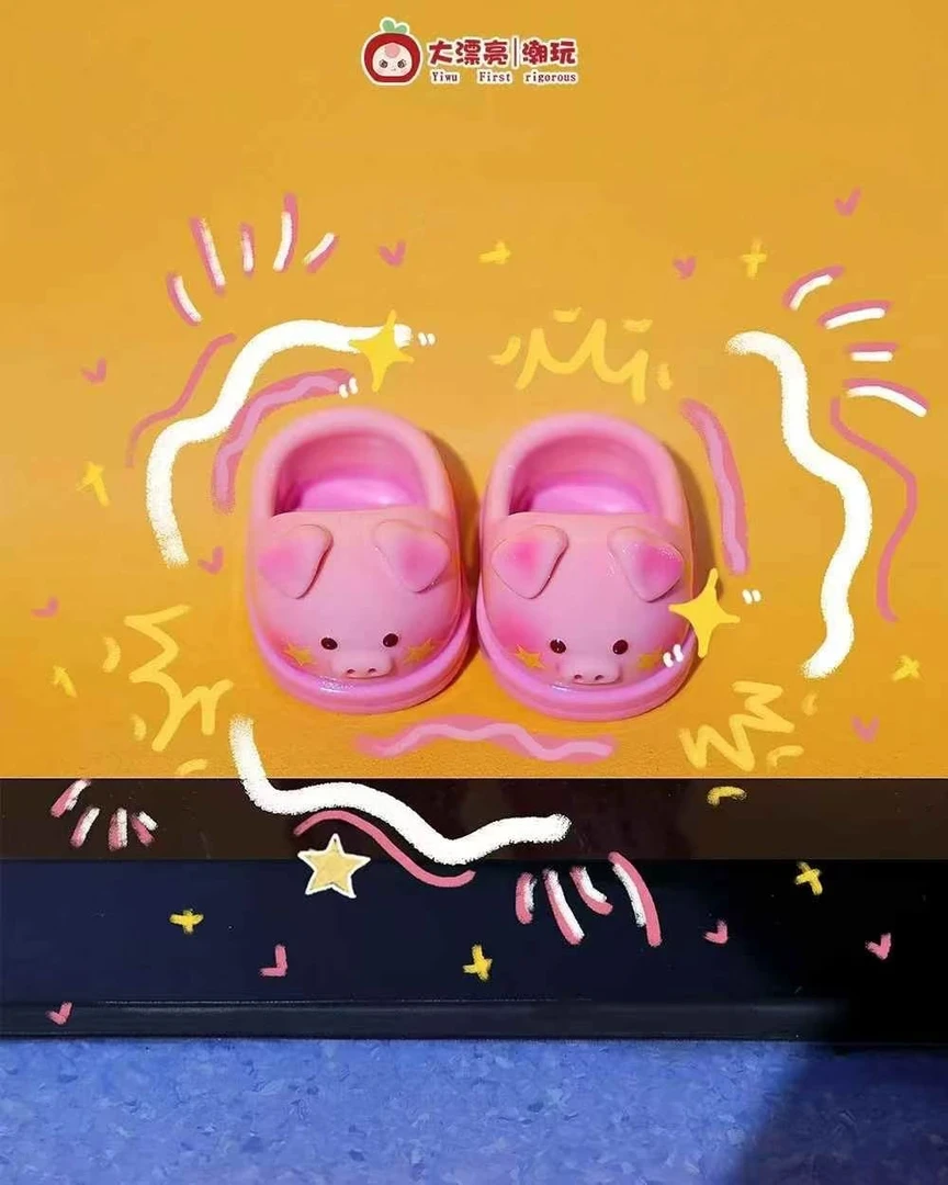 【铁钩拆盒】娃三岁娃娃鞋潮玩盲盒手办公仔可爱礼物-