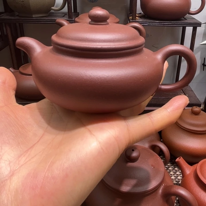 茶壶紫砂点塘紫泥180cc仿古