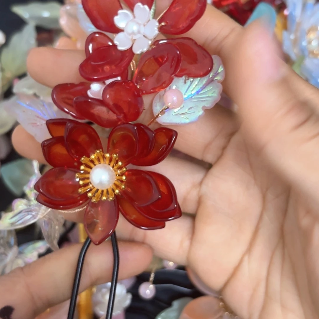 铁合金仿水晶古风琉璃发簪闪购
