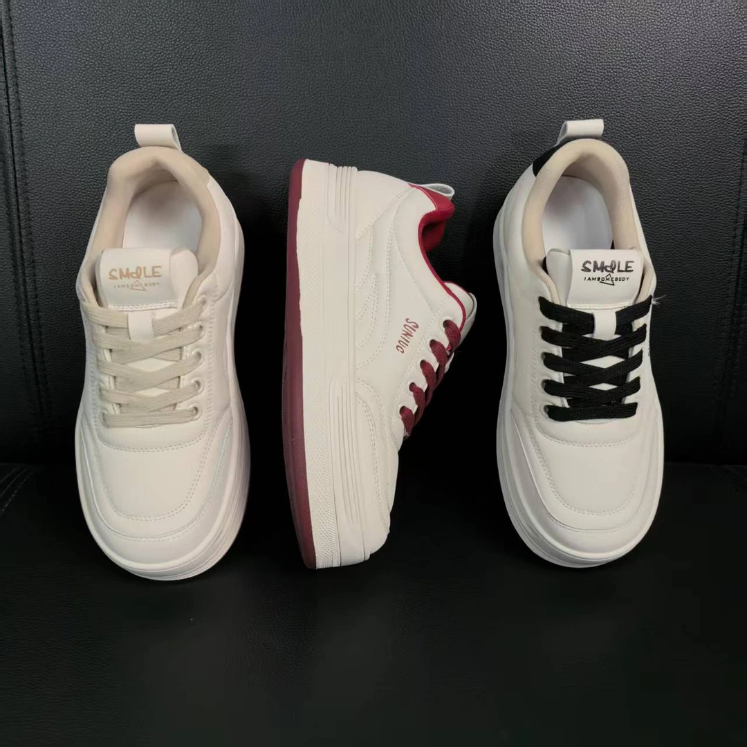 小白鞋女士2025春季新款厚底休闲板鞋增高欧若风ins潮鞋25056