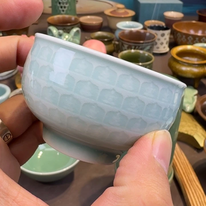 杯✨****?龙泉青瓷茶具微瑕