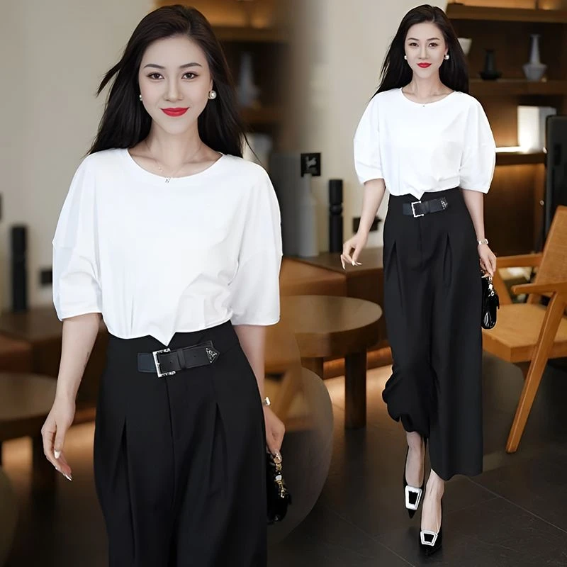 【运费补贴】清仓！清仓！2025夏名媛风时尚气质半身裙套装上衣两件套