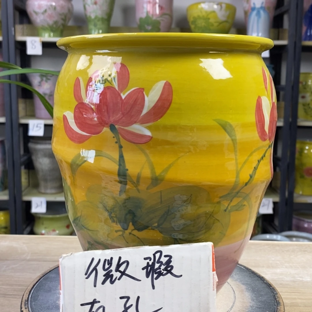景德镇手工手绘陶瓷花盆