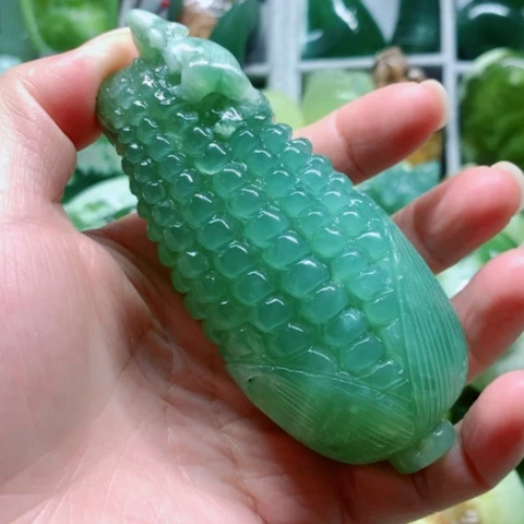 未镶嵌蛇纹石玉手把件