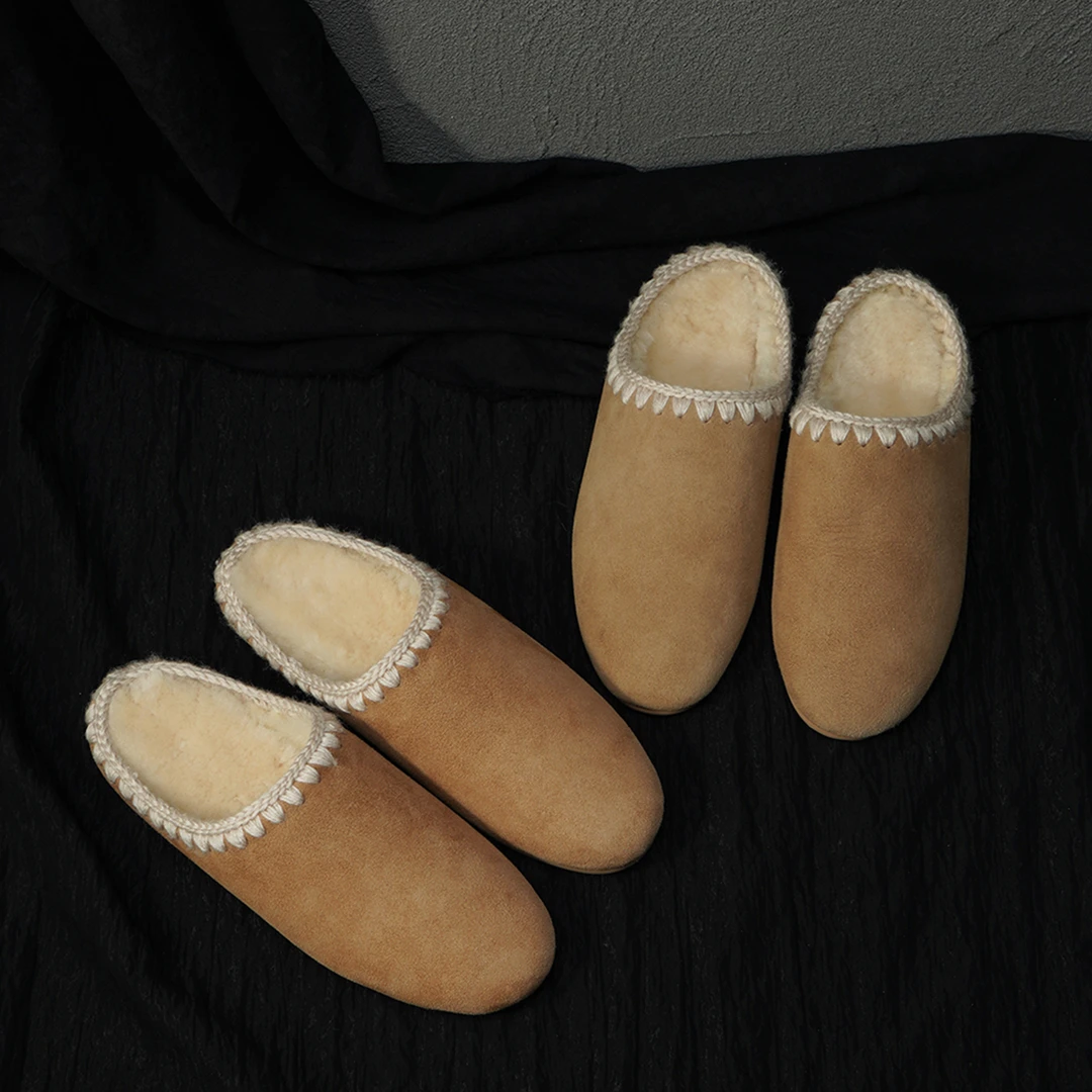 LeeCat Studio |加绒毛毛鞋女半拖2025秋冬新款皮毛一体W2450277