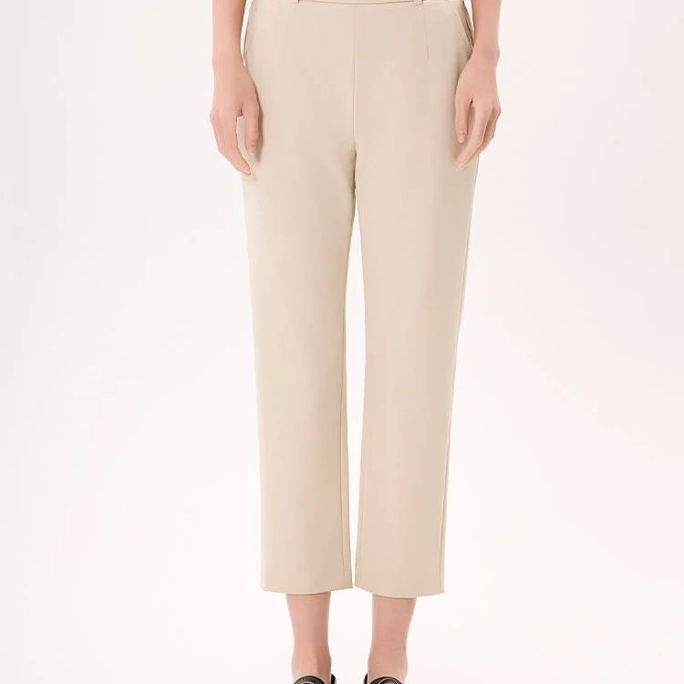 老美华夏季女士柔软舒适杏色裤子432224029