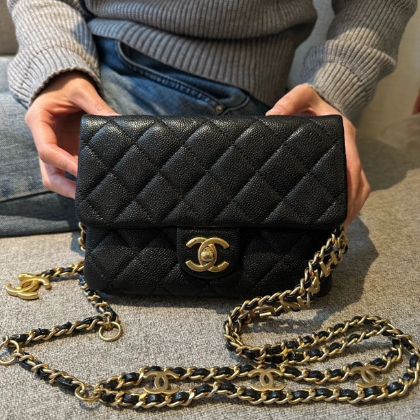 95新 Chanel/香奈儿 苏州包展/字母logo腰包胸包/成色直播间为准