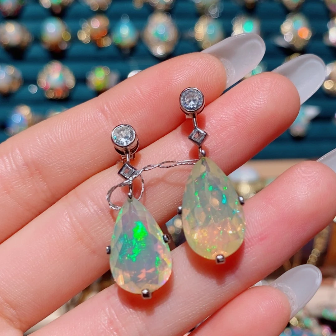 欧泊欧泊耳饰银S925镶嵌