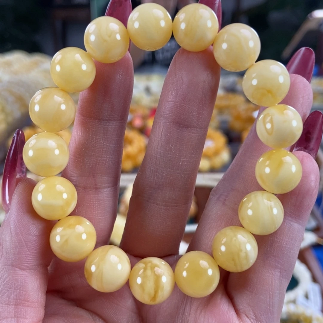 琥珀未镶嵌珠宝奇石12圆珠17.14