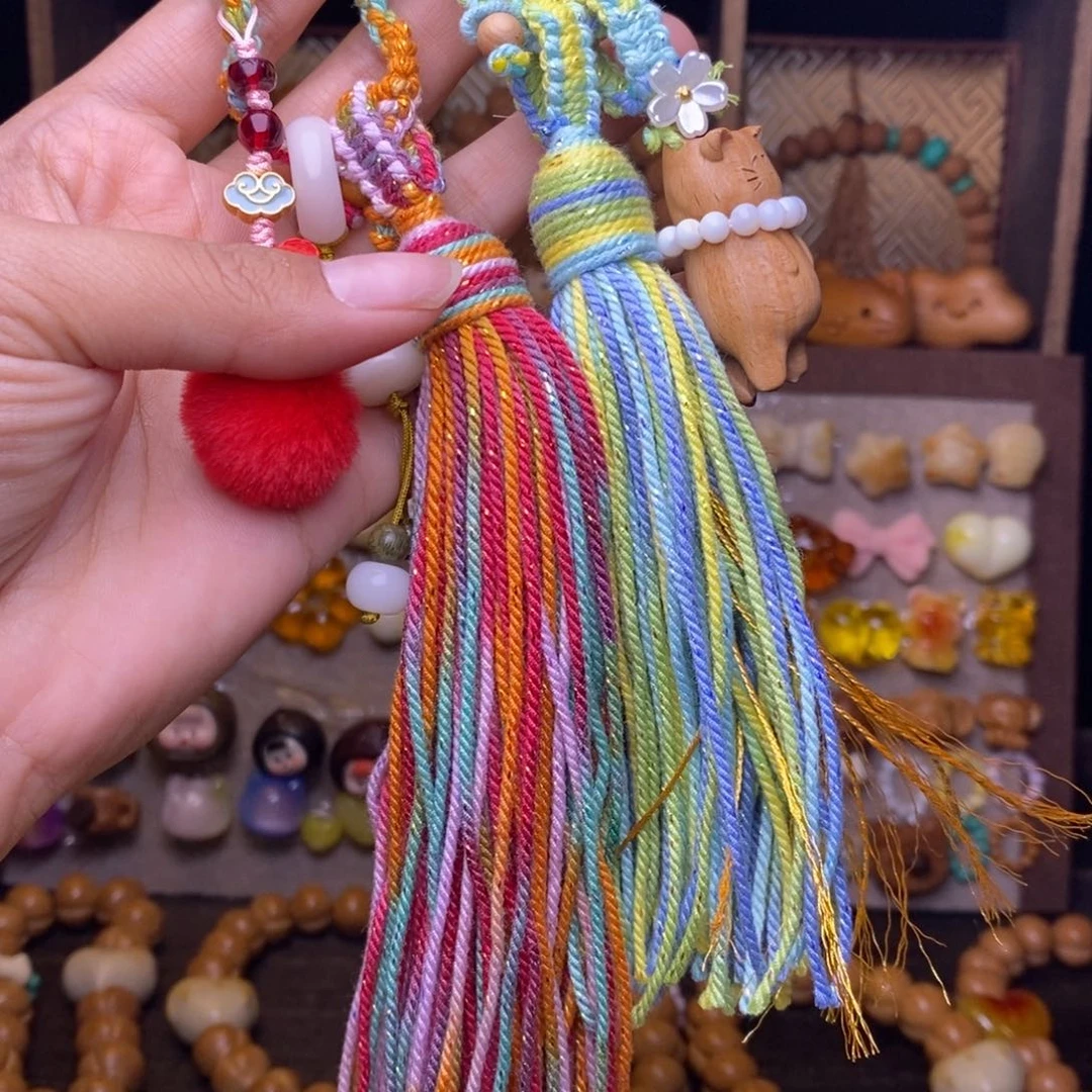 猴头核桃把件可拆卸式流苏