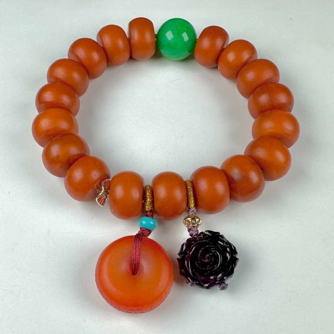 【超星专属】Y004 精美蜜蜡老型珠手串 多样性发其一