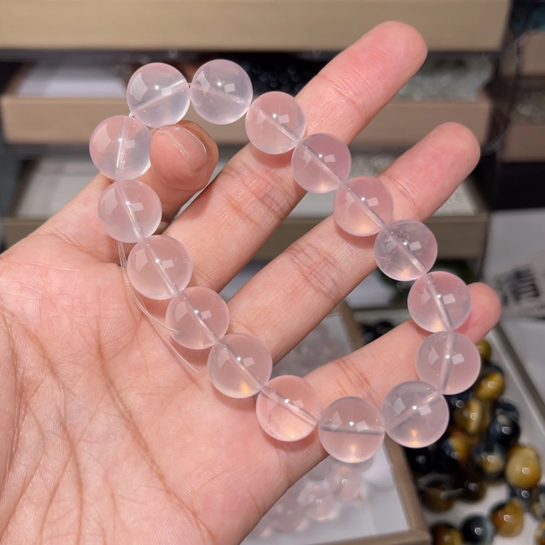 水晶手链未镶嵌粉水晶022