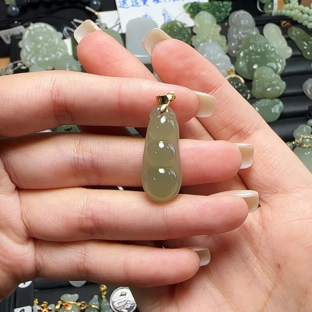 颈饰银S925镶嵌和田玉