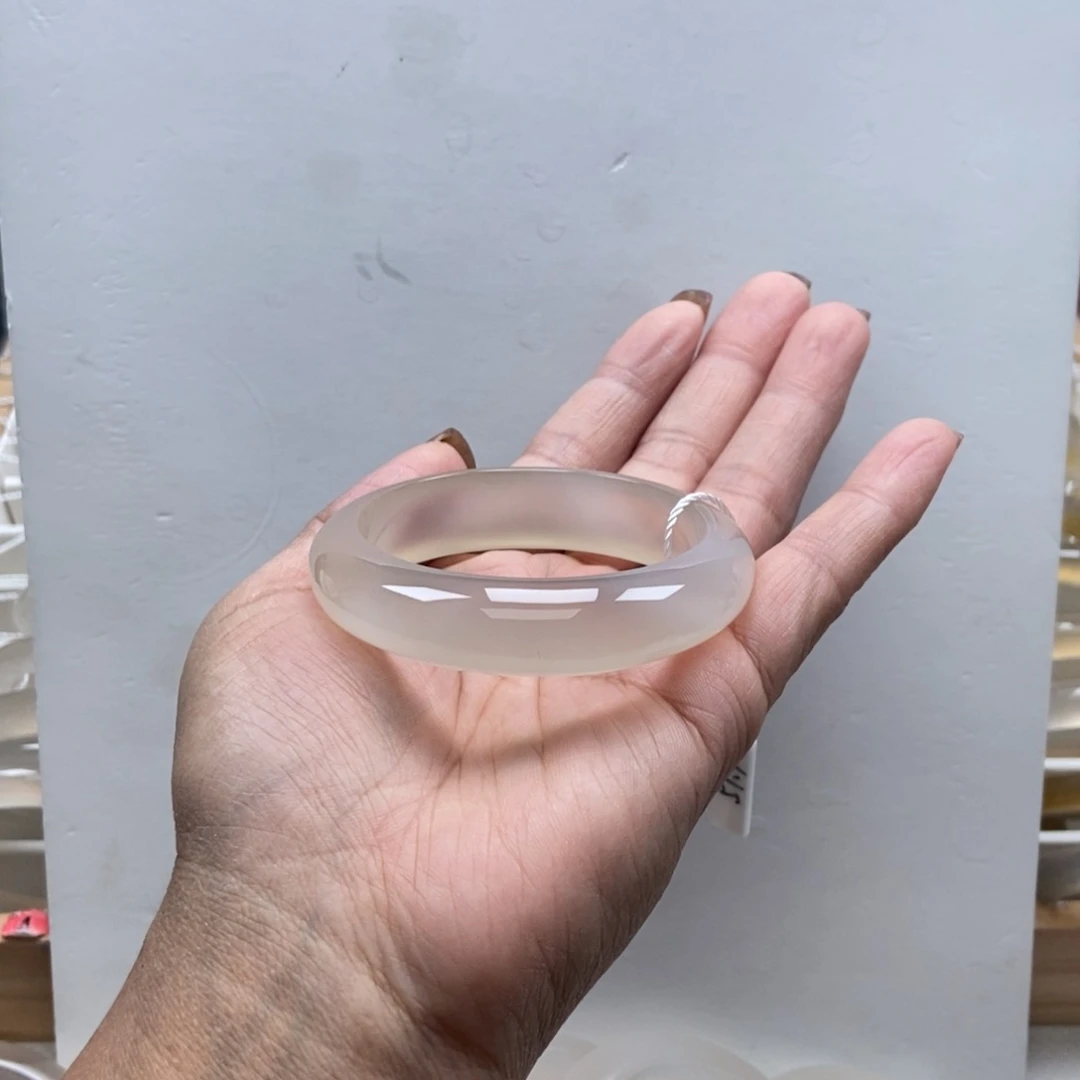 玛瑙/玉髓手镯未镶嵌纹理，草花