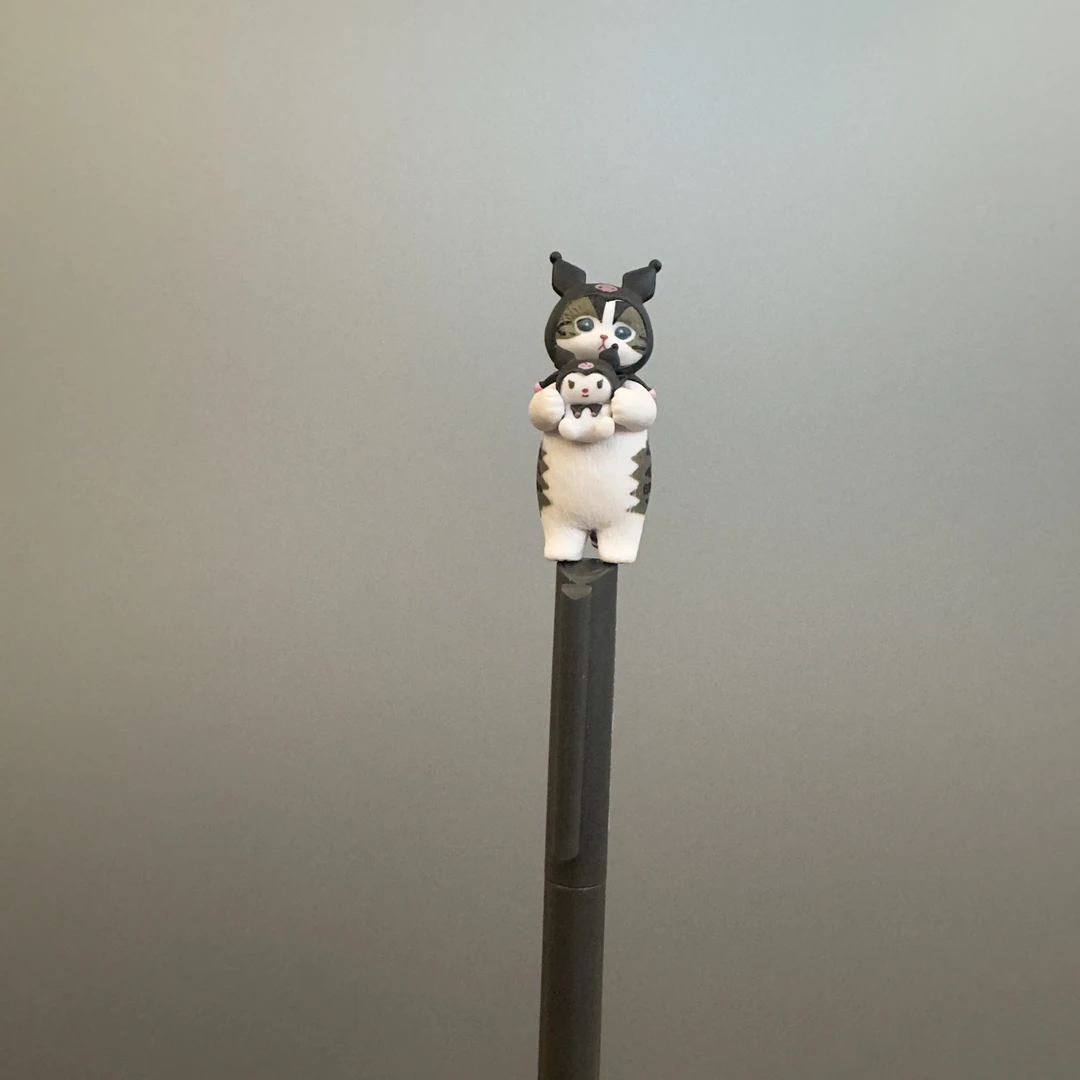 三丽鸥猫猫网红笔DIY按动萌粒笔