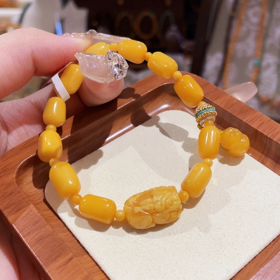 蜜蜡未镶嵌手串手串