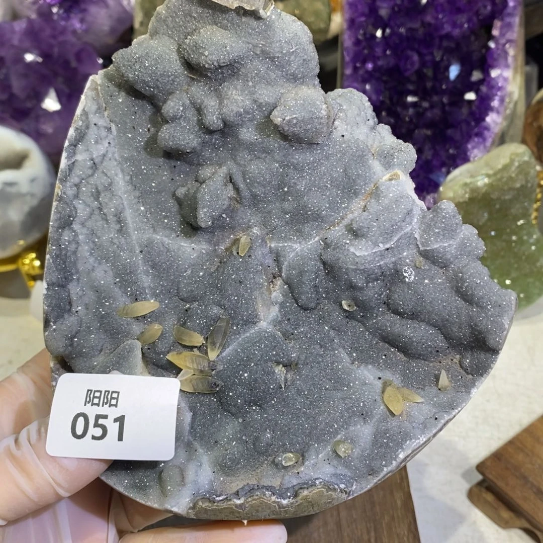 未镶嵌紫晶大型摆件（非配饰）方解石