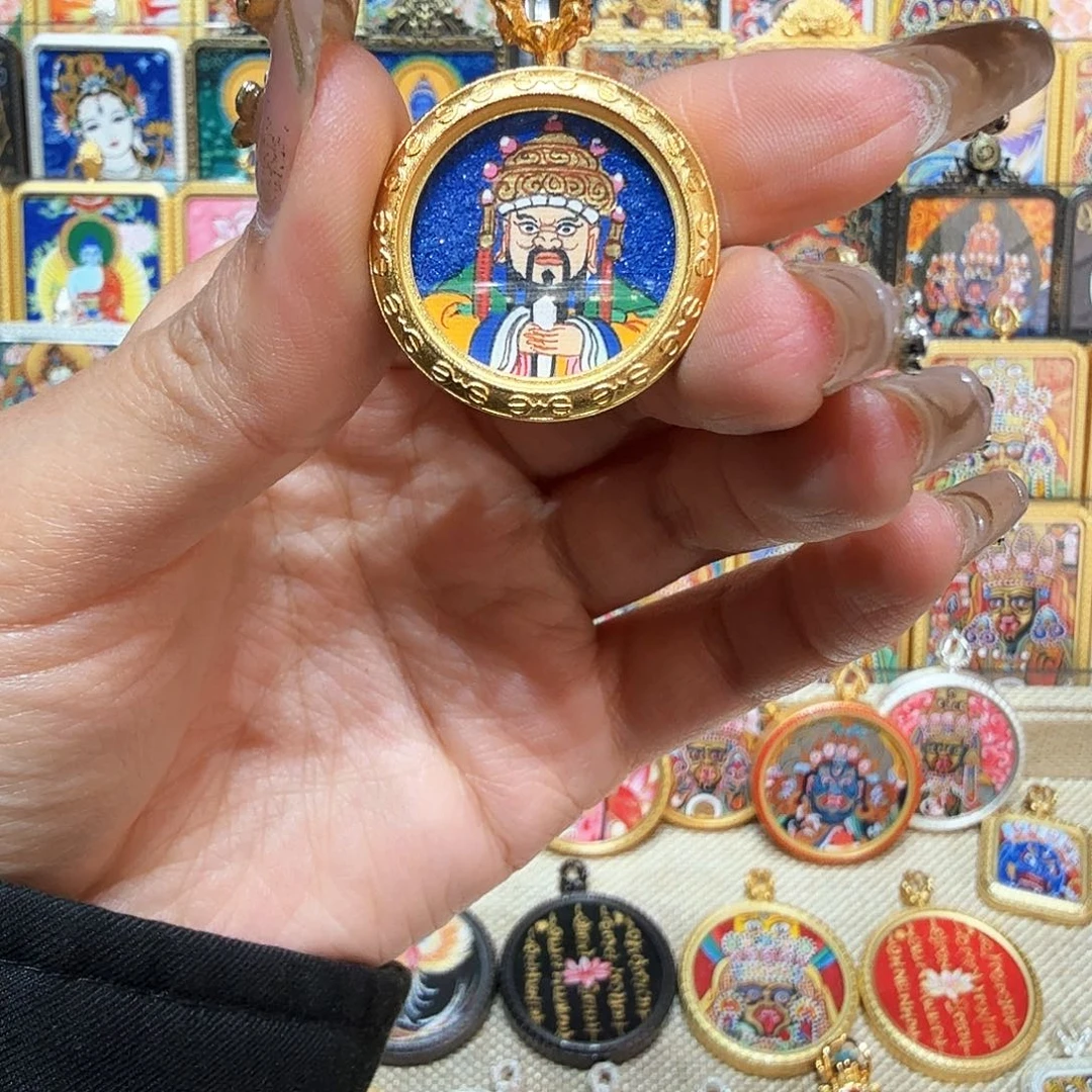 吊坠喜缘纯手绘唐卡非遗文化