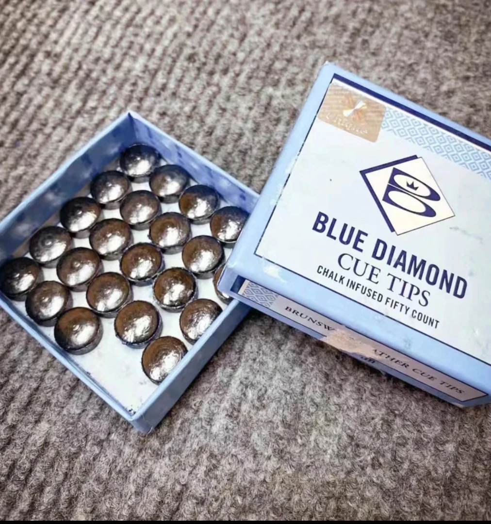 蓝钻皮头压制蓝钻台球杆皮头中式八球斯洛克小头杆皮头蓝钻皮头