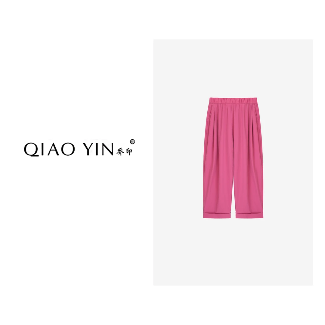 QIAO YIN"休闲裤“运动直筒时尚宽松抽绳设计师QY27231