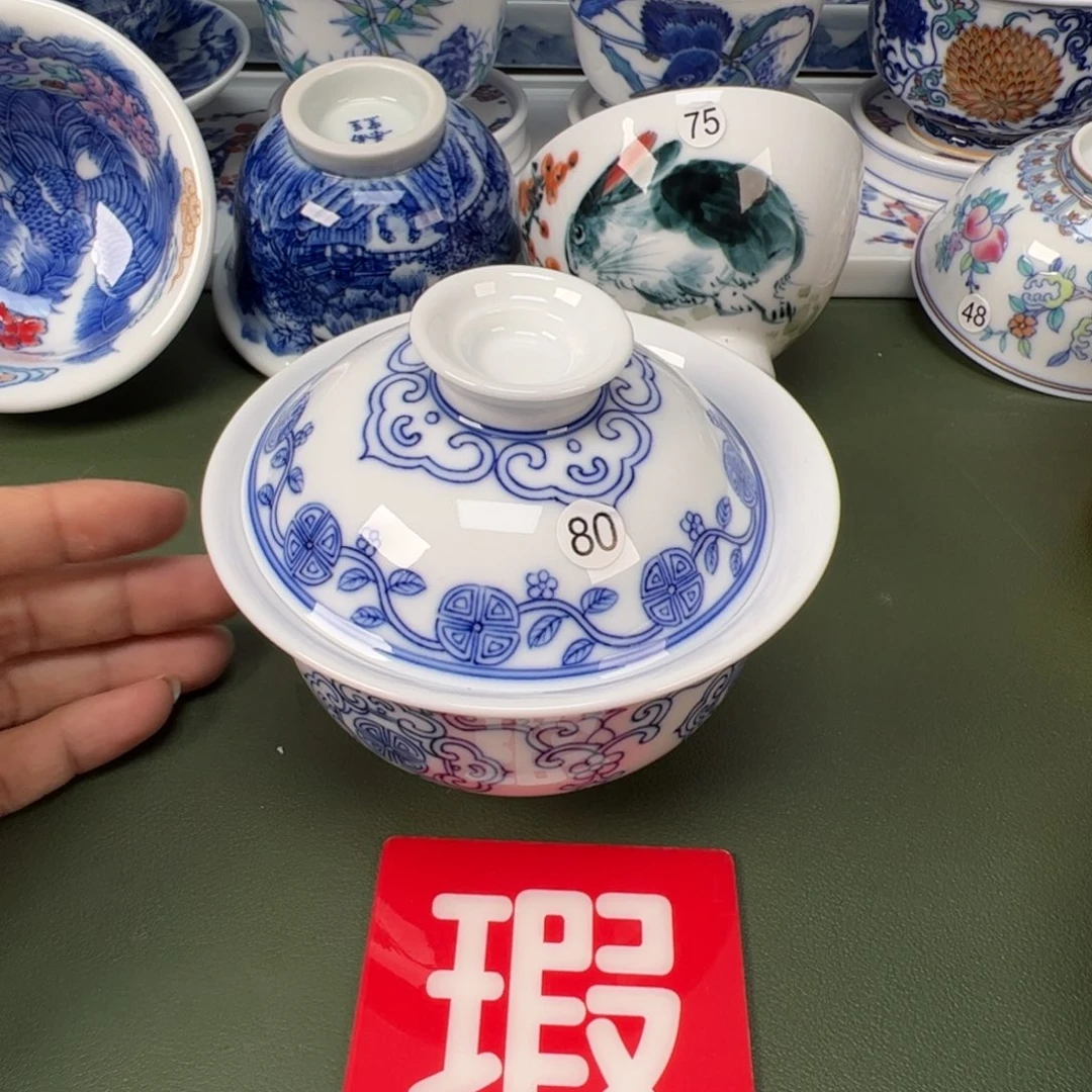 陶瓷景德镇纯手工纯手绘茶具木木80