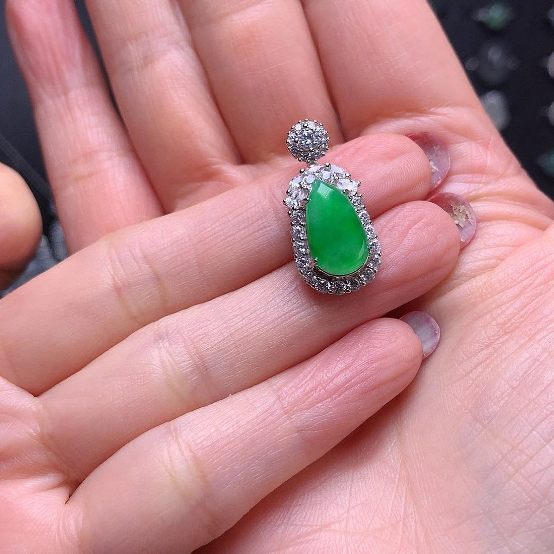 颈饰银S925镶嵌翡翠C**麻111111111