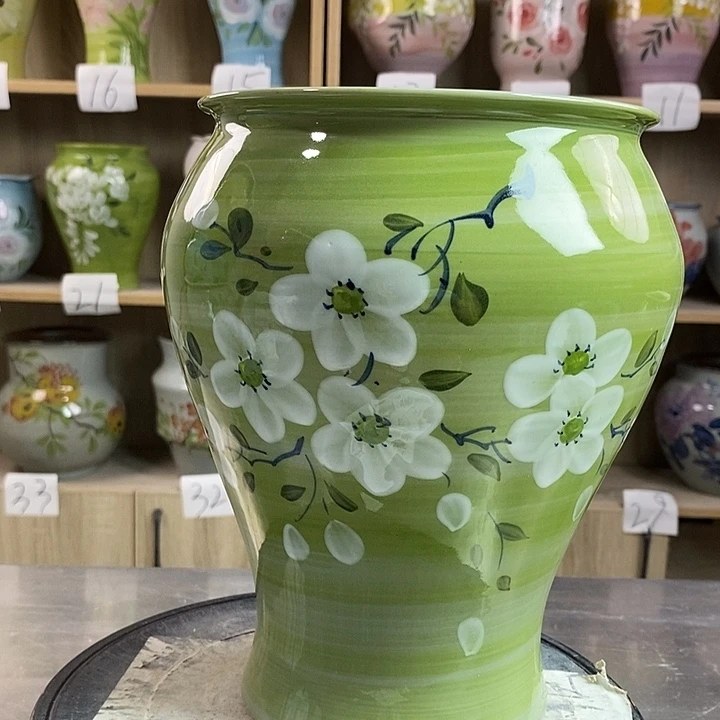 瓷片12zp景德镇陶瓷花盆
